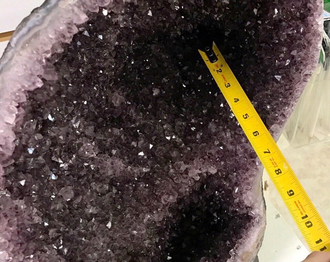Purple Amethyst Geode 18 inches tall from Brazil 66 pounds- Healing Crystal \ Reiki \ Raw Amethyst \ Fung Shui \ Amethyst Cluster \ Geodes