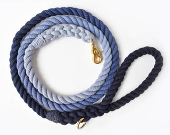 Navy Ombré Rope Dog Leash