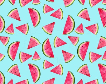 SWIM Fabric: Watermelons UV 50+ Swim Fabric. Sold by the 1/2 yard