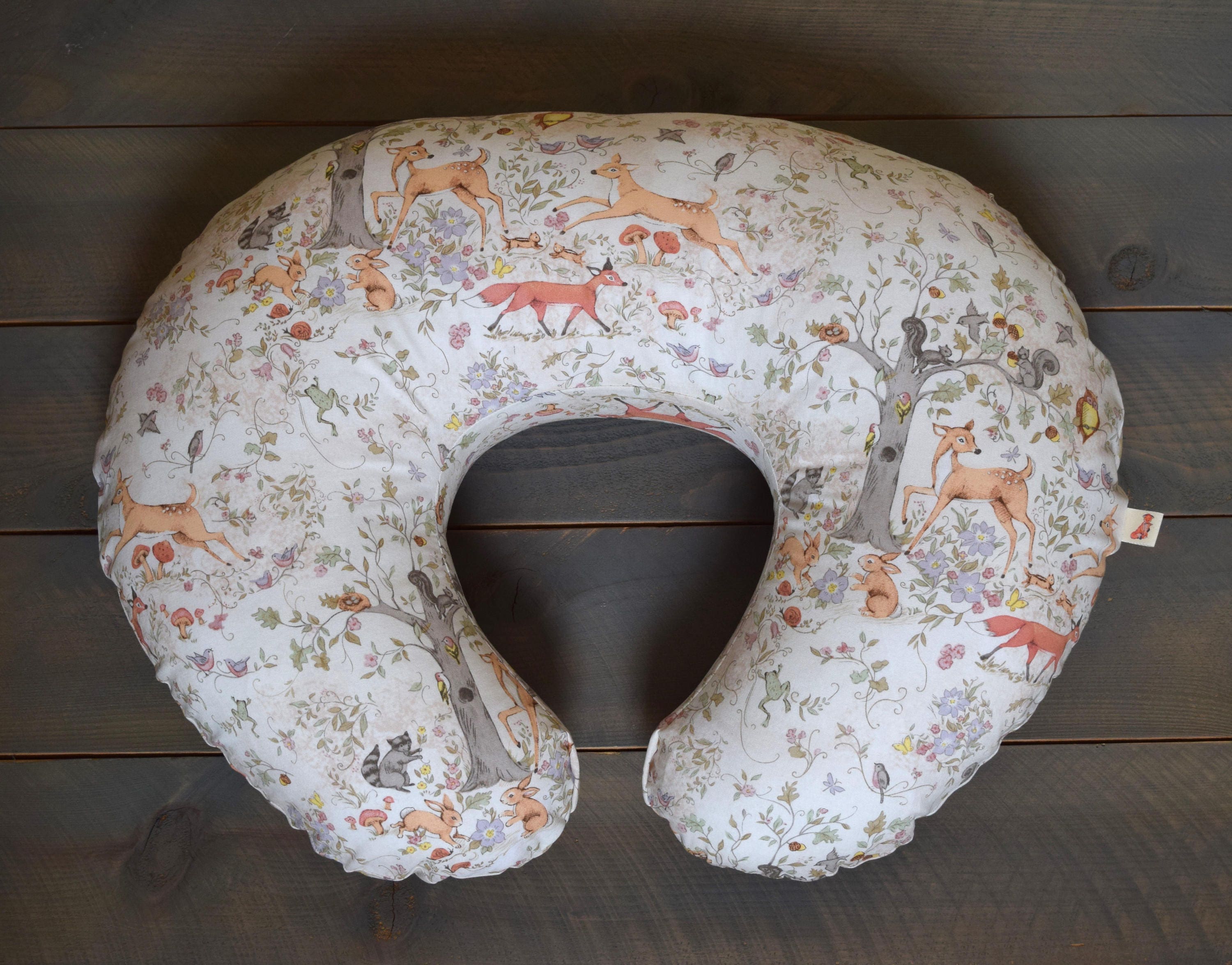 Nursing Pillow Cover Fox and Deer Vintage Woodland for Boppy