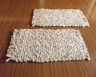 Bath Mat | Pure Wool | Handwoven | Custom order, Carpets, Handmade rugs, Bathroom Rugs, Wool Rugs, Floor covering