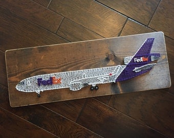 FedEx Airplane String Art Aviation