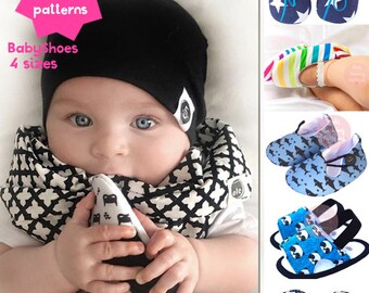 Baby Boy Sewing Pattern, 6 DIGITAL PATTERNS, Retro Baby Pattern, Baby Clothes Pattern, Baby shoe pattern, PDF sewing pattern,Sewing for Baby