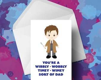 Dr Who - David Tennant - Fathers Day Card