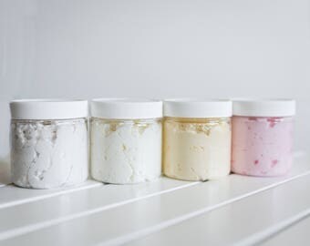 Whipped Body Butter/ Argan Oil and Shea Butter Body Butter/ Champagne Citrus/ Love Spell/ Indigo Holiday/ Pink Sugar/ Multiple Scents