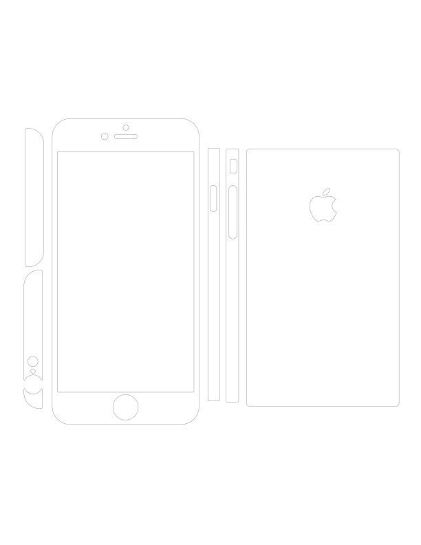 Iphone 6 Plus Skin template for cutting or machining Digital