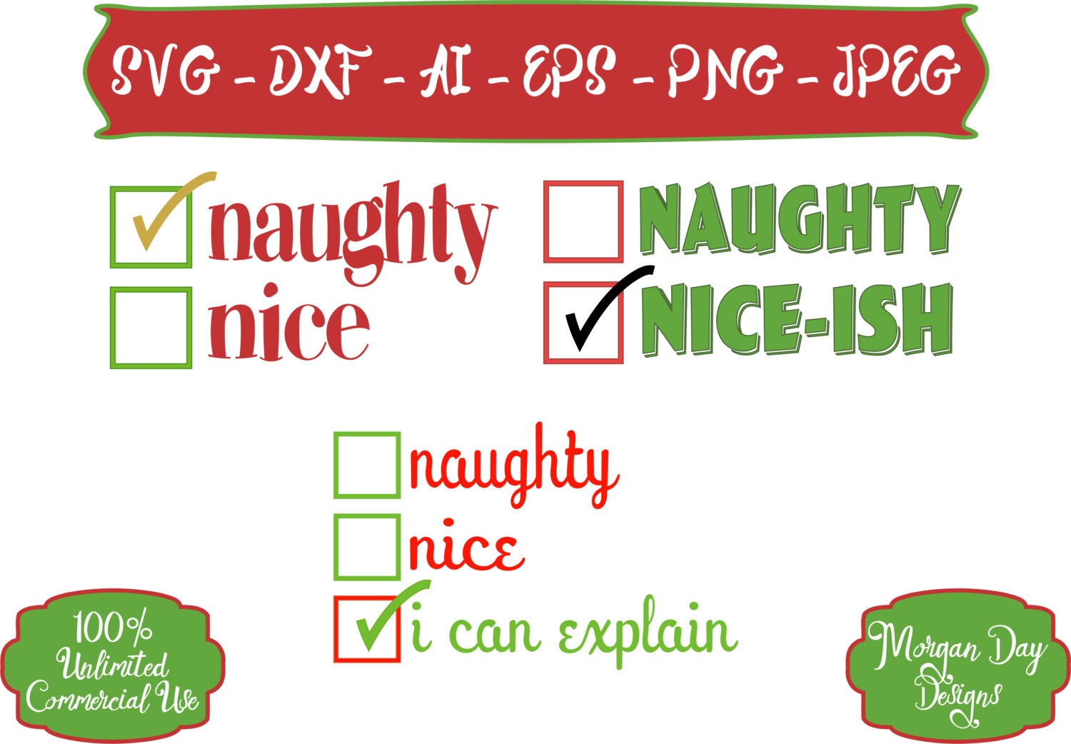Download Naughty or Nice SVG Santa SVG Christmas SVG Santa