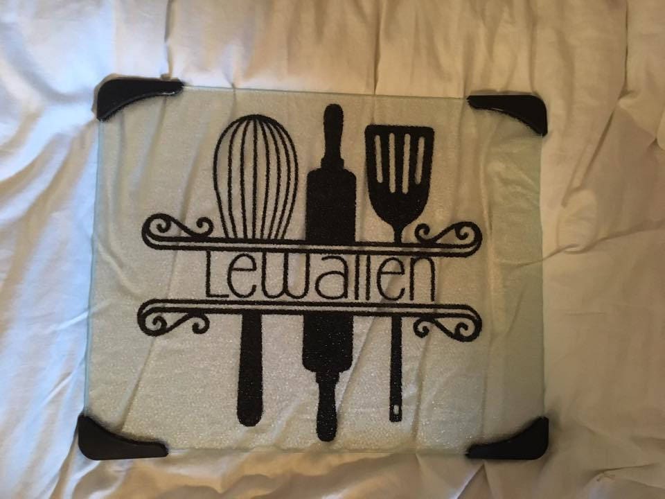 Personalized Cutting Board Last Name Cutting Board Vinyl