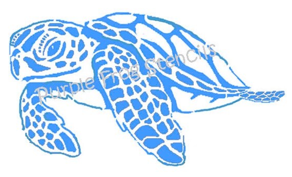 sea turtle stencil reusable different sizes reg and