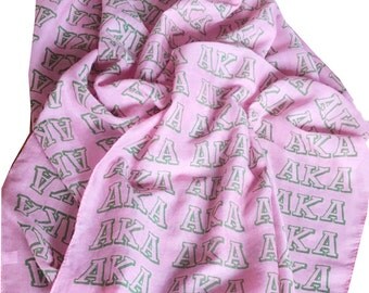 AKA Sorority Greek Letter Scarf AKAS3