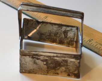 Vintage Tin DIAMOND COOKIE CUTTER | 3 13/16" x 3 1/8" x 1 1/8"