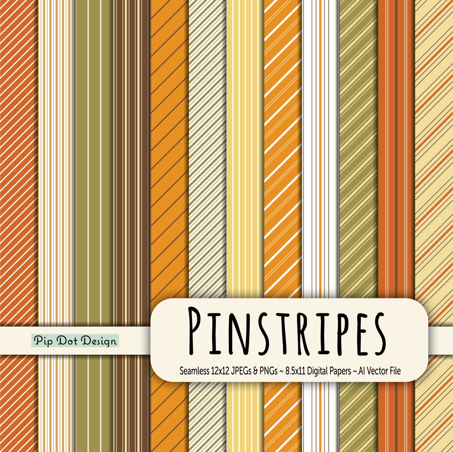 Seamless Pinstripe Digital Papers, Patterns and Vectors - "Pinstripes ...