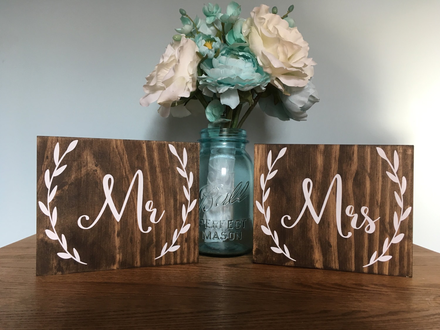 Wreath Sign Mr And Mrs Signs Mr And Mrs Chair Signs Mr And Mrs