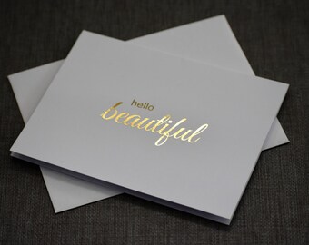 Anniversary Card for Girlfriend - Wedding Card - Gold Foil Cards - Gold Foil Print - Valentines Day Card
