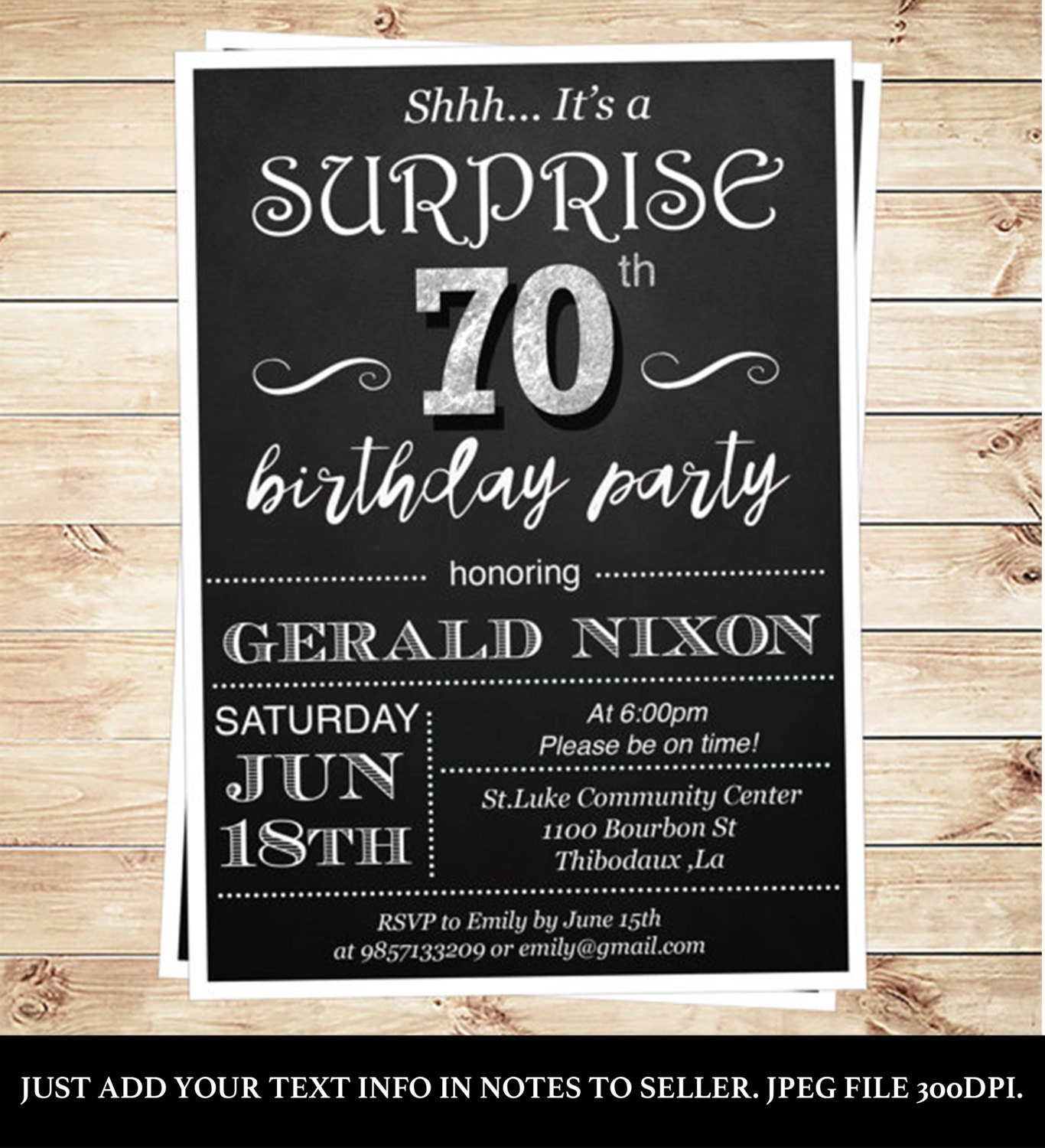 Surprise Birthday Invitations 10