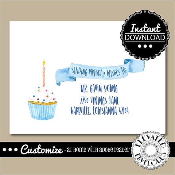 birthday envelope template
