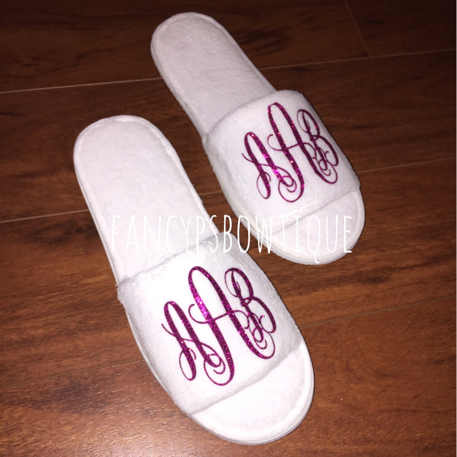 Monogrammed slippers
