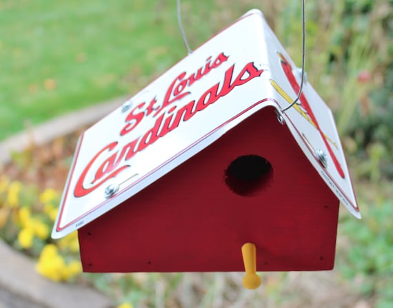 St. Louis Cardinals License Plate Birdhouse