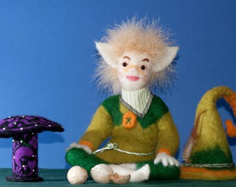 Pixie / Elf Needle Felted One Of A Kind