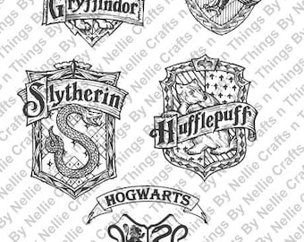 5 Harry Potter Crests SVG