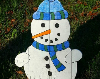 Pallet snowman | Etsy