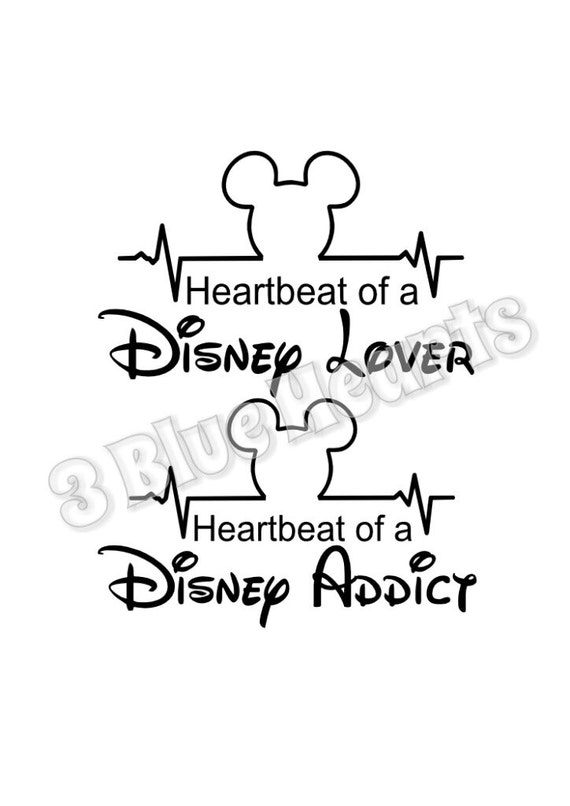 Heartbeat of a Disney Lover SVG DXF Studio Heartbeat of a