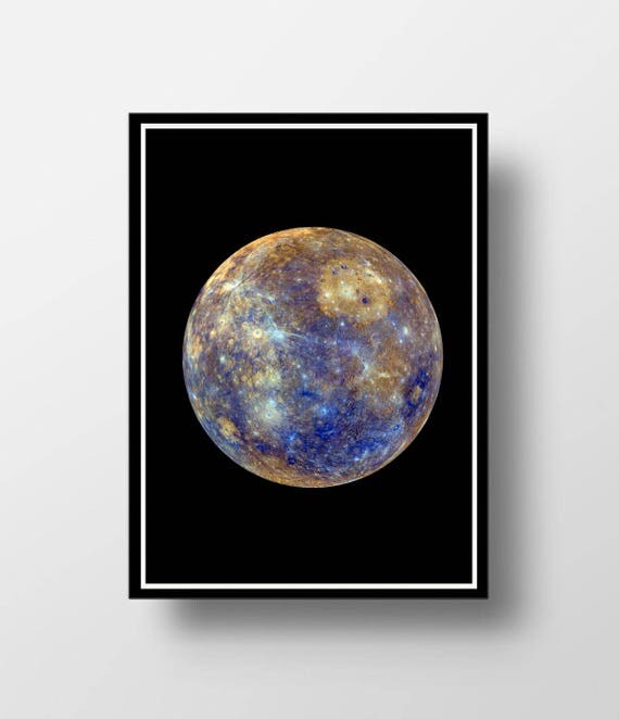 Mercury Print Planet Print Planet Wall Art Space Wall Art