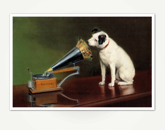 His Master's Voice Poster Print Vintage Victor