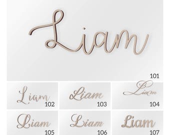 Personalized Name for Above Crib, Wooden Name Sign, Nursery Decor Wood, Nursery Letters, Connected Letters, Personalized Gifts, Baby shower
