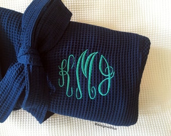 bridesmaid Robes SET OF 6 , Bridesmaid gifts, wedding robe, Bridal Party gift, personalized robes, bride robe, monogram waffle robe (R001)