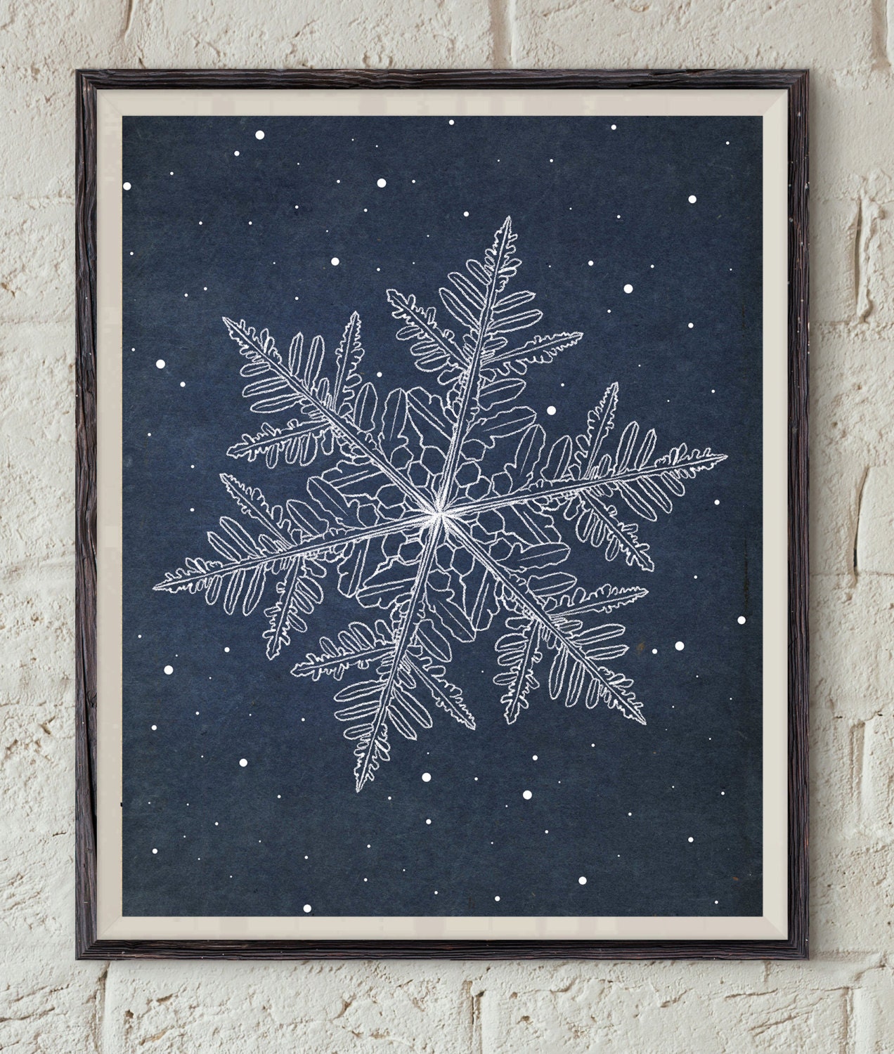 Snowflake Printable Winter Wall Decor Christmas Wall Art