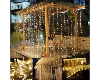 300 led 9 ft x 9 ft Window Curtain Lights String Fairy Light Wedding Party Home Garden Decorations