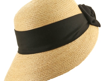 Golf Visor Scoop Panama Straw Hat Womens