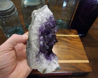 SALE!!! Amethyst Crystal Cluster from Uruguay | Amethyst Crystal Cut Base Display | Healing Crystal | Mineral Specimen #236