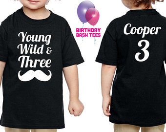 shirt birthday young three wild dinosaur