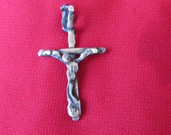 Sterling crucifix pendant.