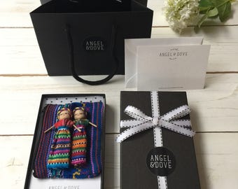 Sympathy Gift: Worry Dolls Boxed Gift Set - Comforting, Remembrance, Condolence, Bereavement.