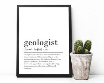 Geology Print Funny Definition Print Digital Download Geologist Gift for Geologist Present Funny Geologist Gift Idea Geology Student