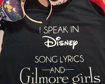 Disney and Gilmore Girls shirt