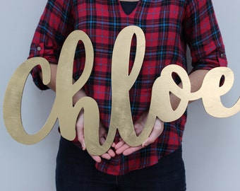 24" Large laser cut Custom Sign // Custom Name Sign // Party Backdrop // Nursery Name Sign // Custom Wood Sign // Wall Hanging