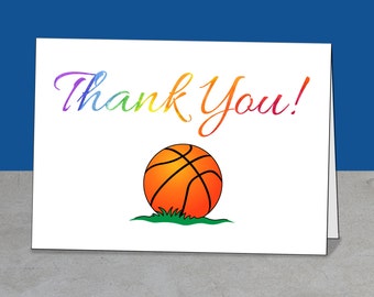 PRINTABLE Team Thank You Card for Basketball Coach Instant