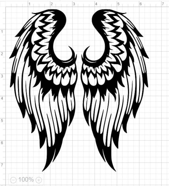 Download Angel Wings SVG EPS DXF Studio 3 Cut File