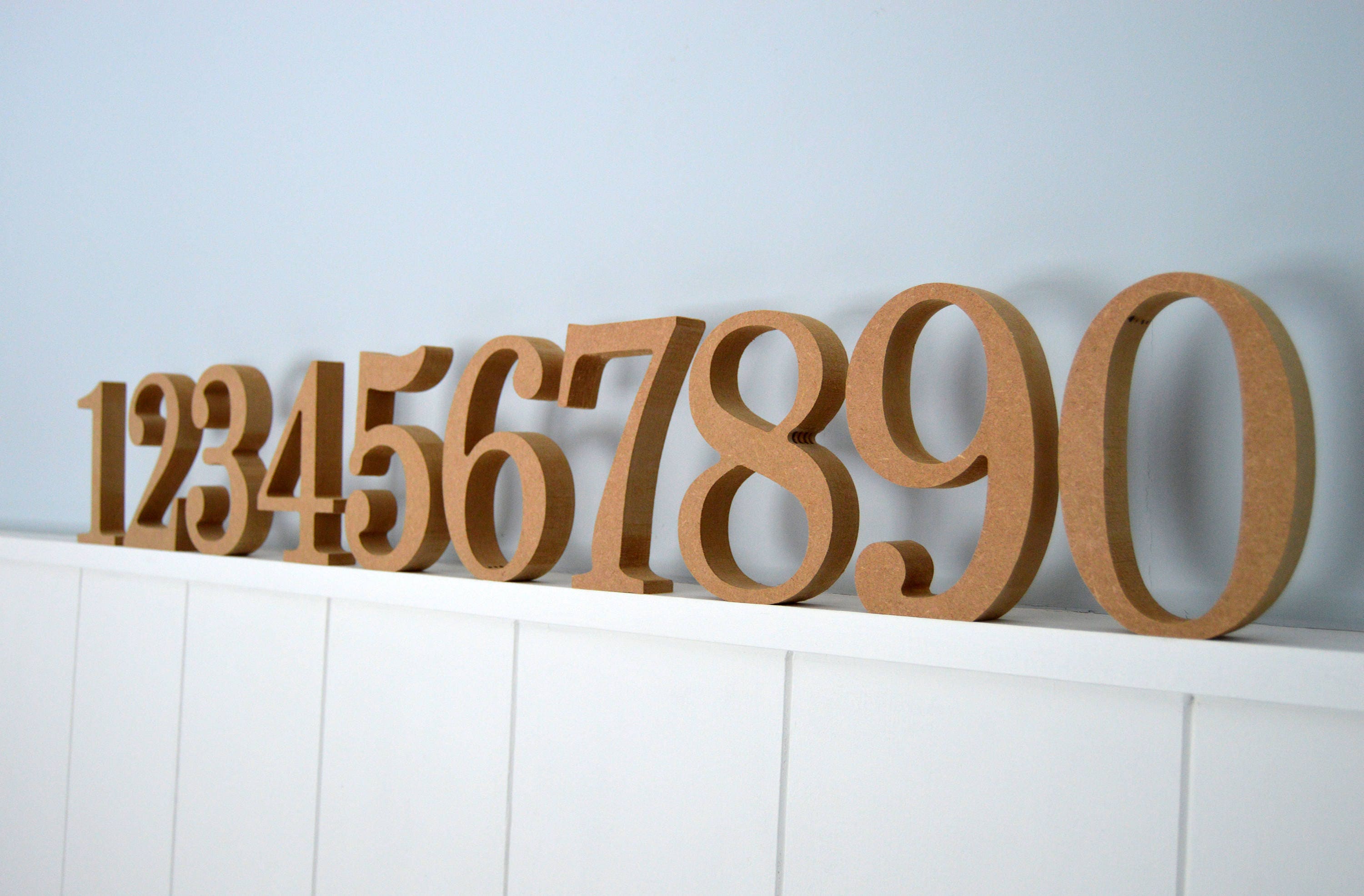 Freestanding Number 30cm Craft Blanks MDF Cutouts Decoupage