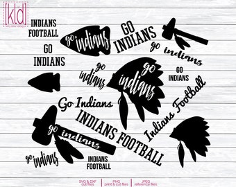 14 Indians SVG - Go Indians - Indians Football - High School or Little League Team - Indian svg - Indians Baseball