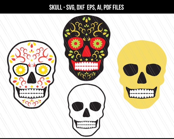 Skull SVG Sugar skull svg day of the dead svg file cricut