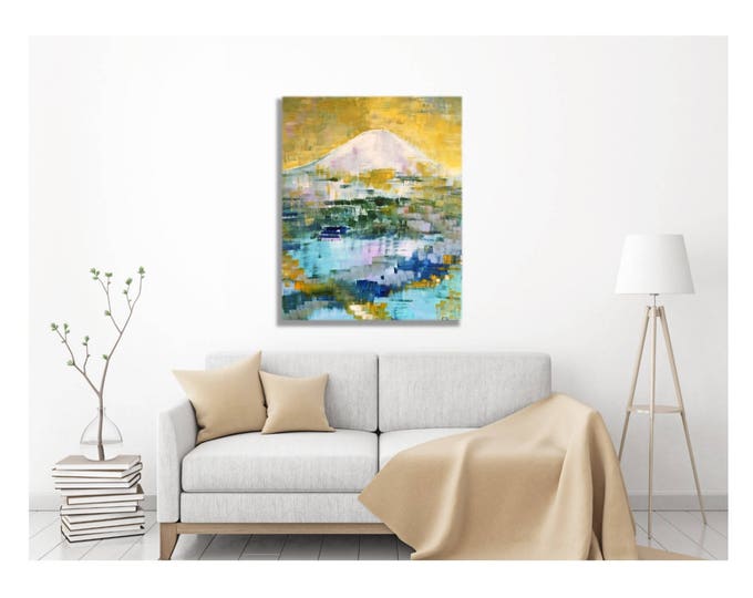 Art, Canvas Print, Giclee Painting -- Mountain, Mt. Rainier, Mt. Baker, Alpine Lakes, Hiking Paradise, Outdoors, Multiple Sizes Available