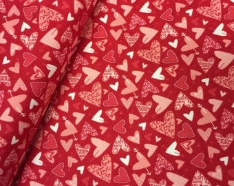 Valentine Fabric Kiss Kiss by Abi Hall for Moda 35254 Modern - CT 114571 100% High Quality Cotton by the