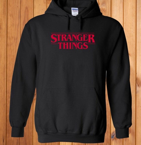stranger things hoodie black