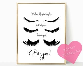 lashes printable, lashes wall art, digital download, lashes print, eyelashes printable, gifts for her, eyelashes print, wall art, wall decor