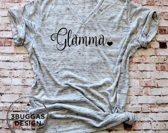Glamma t shirt, best grandma ever, glam ma, gift for grandma, new grandma gift, pregnancy reveal, gift idea, nana shirt
